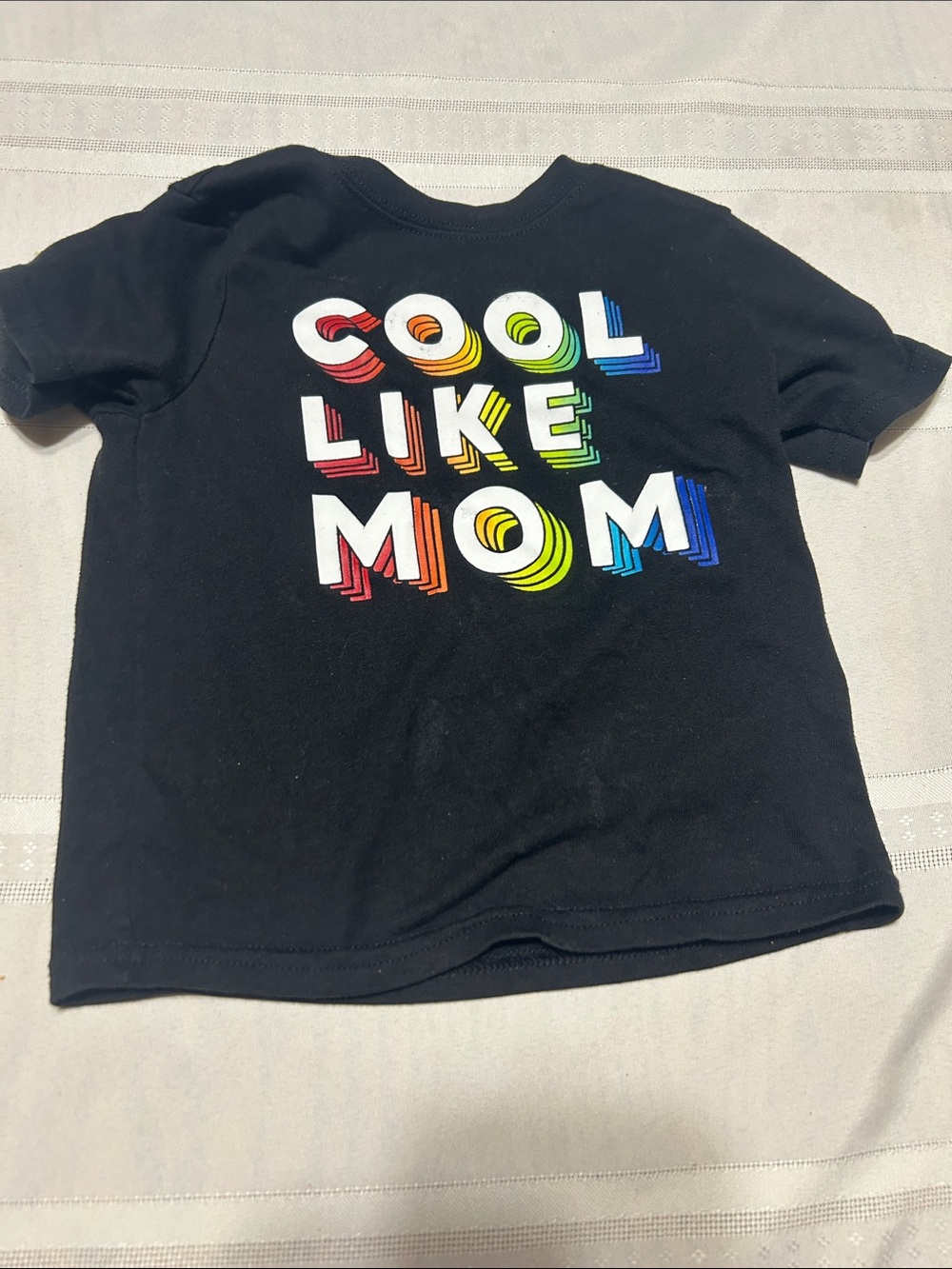 Garanimals Black 'Cool Like Mom' Rainbow Graphic Tee